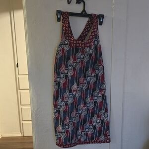 Vintage 90s Batik Keris 100% Cotton Tie Dye Batik Hippy Boho Mini Dress
